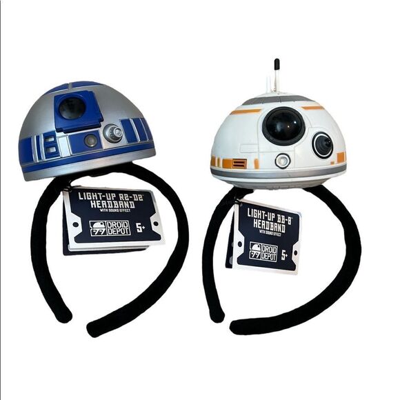 Disney Other - BWT Disney Droid Depot Light up Ears | Kids BB-8 and R2-D2 ears